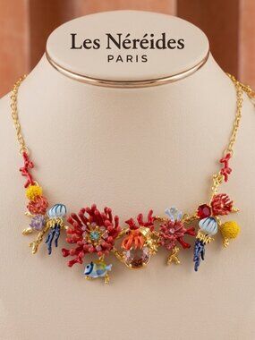 Les NEREIDES Colorful Coral Reef Necklace